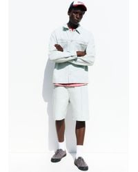 Pull&Bear - Baggy Denim Bermuda Shorts With Seams - Lyst