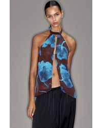 Pull&Bear - Floral Halter Top - Lyst