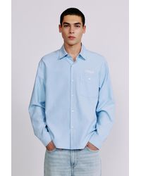 Pull&Bear - Embroidered Long Sleeve Shirt - Lyst