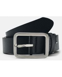 Pull&Bear - Riem Met Leereffect En Vierkante Gesp - Lyst