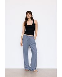 Pull&Bear - Joggingbroek Van Linnenmix - Lyst