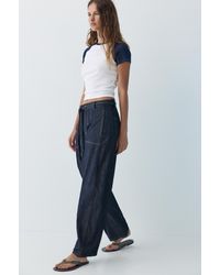 Pull&Bear - Balloon Jeans With Drawstring - Lyst