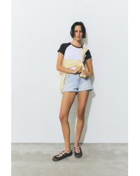 Pull&Bear - Short Jeans Mom Risvoltato - Lyst