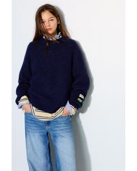 Pull&Bear - Basic Round Neck Jumper - Lyst