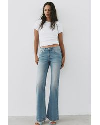Pull&Bear - Low-Rise Boot-Cut Jeans - Lyst