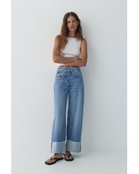 Pull&Bear - Baggy Jeans With Crossover Waistband - Lyst