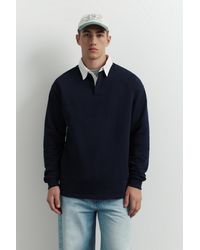 Pull&Bear - Long Sleeve Striped Polo Shirt - Lyst