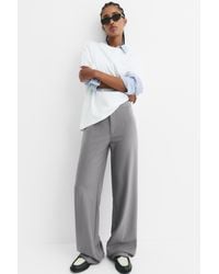 Pull&Bear - Stoffhose Mit Hohem Bund Und Abnähern - Lyst