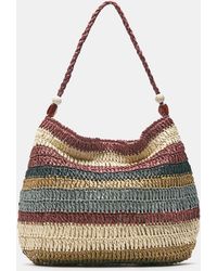 Pull&Bear - Striped Woven Tote Bag - Lyst