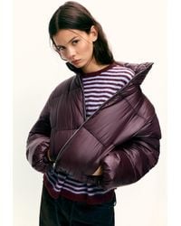 Pull&Bear - Puffer Jacket With A Shimmery Finish - Lyst