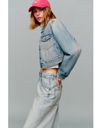 Pull&Bear - Cropped Spijkerjack - Lyst