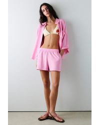 Pull&Bear - Linen Blend Shorts - Lyst