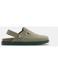 Pull&Bear - Stwd Leather Strap Clogs - Lyst