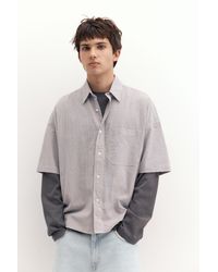 Pull&Bear - Camicia Maniche Corte A Quadri - Lyst