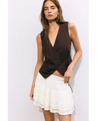 Pull&Bear - Ruffled Mini Skirt - Lyst