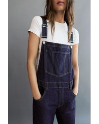 Pull&Bear - Long Denim Dungarees - Lyst