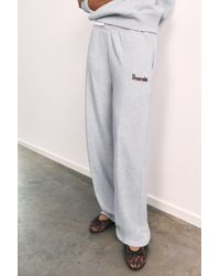 Pull&Bear - Graphic Wide-Leg Trousers - Lyst