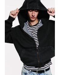 Pull&Bear - Stwd Zip-Up Sweatshirt With Hood - Lyst