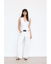 Pull&Bear - Rustic Linen-Blend Waistcoat - Lyst