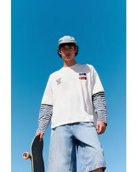 Pull&Bear - Stwd Double Sleeve Striped T-Shirt - Lyst