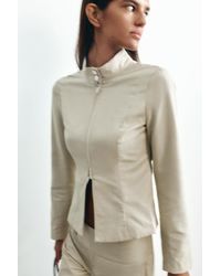 Pull&Bear - Fitted High Neck Jacket - Lyst