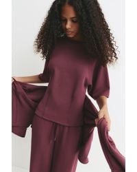 Pull&Bear - Felpa A Maniche Corte Sciancrata - Lyst