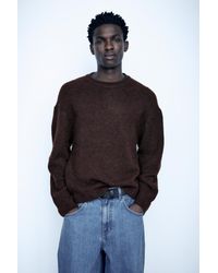 Pull&Bear - Basic Round Neck Jumper - Lyst