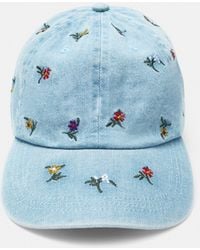 Pull&Bear - Embroidered Floral Cap - Lyst