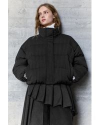 Pull&Bear - Pinstripe Quilted Jacket - Lyst