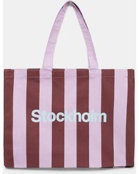 Pull&Bear - Tote Bag A Righe Città - Lyst