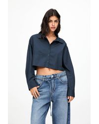 Pull&Bear - Cropped Shirt - Lyst