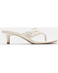Pull&Bear - Heeled Sandals With Buttons - Lyst