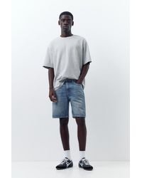 Pull&Bear - Standard Denim Bermuda Shorts - Lyst