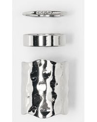 Pull&Bear - 3Er-Pack Strukturierte Ringe - Lyst