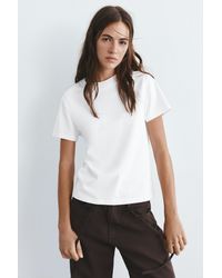 Pull&Bear - Short Sleeve 100% Cotton T-Shirt - Lyst