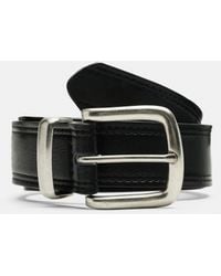 Pull&Bear - Leather Effect Topstitched Belt - Lyst