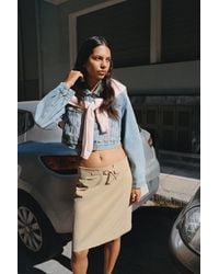 Pull&Bear - Straight Midi Skirt With Buckle - Lyst