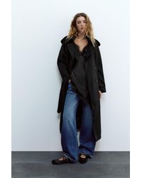 Pull&Bear - Long Trench Coat - Lyst