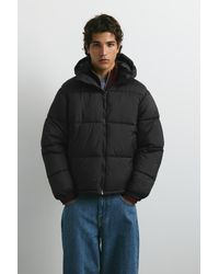 Pull&Bear - Gewatteerd Jack Met Capuchon - Lyst