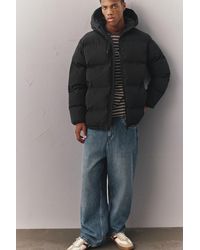 Pull&Bear - Heat-Sealed Quilted Jacket With Hood - Lyst