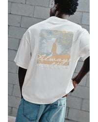 Pull&Bear - Embroidered Graphic T-Shirt - Lyst