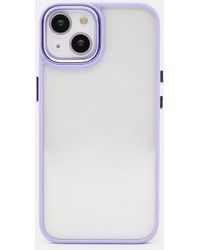 Pull&Bear - Transparente Iphone Hülle Mit Farblich Abgesetztem Rand - Lyst