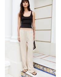 Pull&Bear - Linen Blend Joggers - Lyst