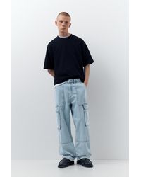 Pull&Bear - Baggy Cargo Jeans - Lyst