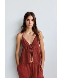Pull&Bear - Crepe Strappy Top - Lyst