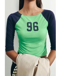 Pull&Bear - T-Shirt With Raglan Sleeves And Graphic - Lyst