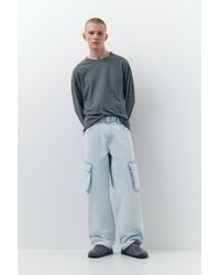 Pull&Bear - Baggy Cargo Jeans - Lyst
