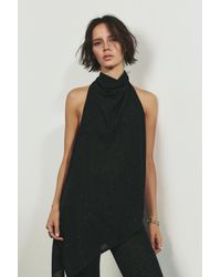 Pull&Bear - Shimmery Halter Neck Top - Lyst