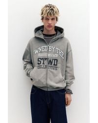 Pull&Bear - Stwd Zip-Up Hoodie - Lyst