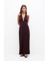 Pull&Bear - Halter Neck Midi Dress - Lyst